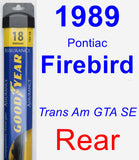 Rear Wiper Blade for 1989 Pontiac Firebird - Assurance