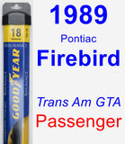 Passenger Wiper Blade for 1989 Pontiac Firebird - Assurance