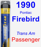 Passenger Wiper Blade for 1990 Pontiac Firebird - Assurance