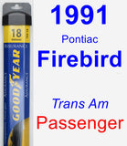 Passenger Wiper Blade for 1991 Pontiac Firebird - Assurance