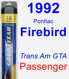 Passenger Wiper Blade for 1992 Pontiac Firebird - Assurance