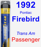 Passenger Wiper Blade for 1992 Pontiac Firebird - Assurance