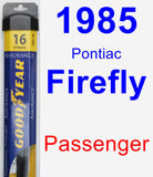 Passenger Wiper Blade for 1985 Pontiac Firefly - Assurance