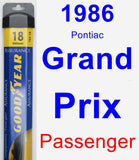 Passenger Wiper Blade for 1986 Pontiac Grand Prix - Assurance