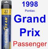 Passenger Wiper Blade for 1998 Pontiac Grand Prix - Assurance