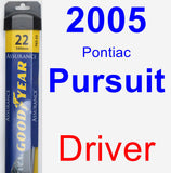 Driver Wiper Blade for 2005 Pontiac Pursuit - Assurance