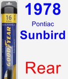 Rear Wiper Blade for 1978 Pontiac Sunbird - Assurance