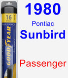 Passenger Wiper Blade for 1980 Pontiac Sunbird - Assurance