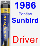 Driver Wiper Blade for 1986 Pontiac Sunbird - Assurance