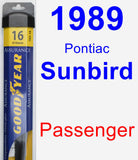 Passenger Wiper Blade for 1989 Pontiac Sunbird - Assurance