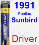 Driver Wiper Blade for 1991 Pontiac Sunbird - Assurance