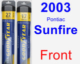 Front Wiper Blade Pack for 2003 Pontiac Sunfire - Assurance