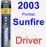 Driver Wiper Blade for 2003 Pontiac Sunfire - Assurance