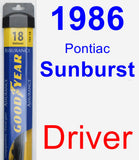 Driver Wiper Blade for 1986 Pontiac Sunburst - Assurance