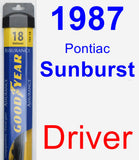 Driver Wiper Blade for 1987 Pontiac Sunburst - Assurance