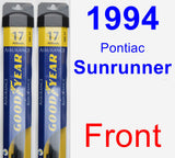 Front Wiper Blade Pack for 1994 Pontiac Sunrunner - Assurance