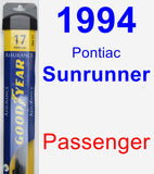 Passenger Wiper Blade for 1994 Pontiac Sunrunner - Assurance