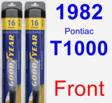 Front Wiper Blade Pack for 1982 Pontiac T1000 - Assurance