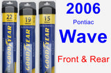 Front & Rear Wiper Blade Pack for 2006 Pontiac Wave - Assurance