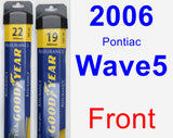 Front Wiper Blade Pack for 2006 Pontiac Wave5 - Assurance