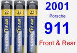 Front & Rear Wiper Blade Pack for 2001 Porsche 911 - Assurance