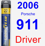 Driver Wiper Blade for 2006 Porsche 911 - Assurance