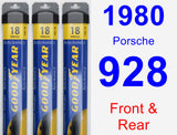 Front & Rear Wiper Blade Pack for 1980 Porsche 928 - Assurance