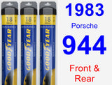 Front & Rear Wiper Blade Pack for 1983 Porsche 944 - Assurance