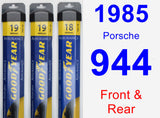 Front & Rear Wiper Blade Pack for 1985 Porsche 944 - Assurance