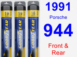 Front & Rear Wiper Blade Pack for 1991 Porsche 944 - Assurance