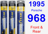 Front & Rear Wiper Blade Pack for 1995 Porsche 968 - Assurance