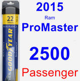 Passenger Wiper Blade for 2015 Ram ProMaster 2500 - Assurance