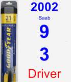 Driver Wiper Blade for 2002 Saab 9-3 - Assurance