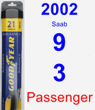 Passenger Wiper Blade for 2002 Saab 9-3 - Assurance