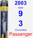 Passenger Wiper Blade for 2003 Saab 9-3 - Assurance