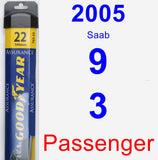 Passenger Wiper Blade for 2005 Saab 9-3 - Assurance