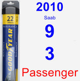 Passenger Wiper Blade for 2010 Saab 9-3 - Assurance