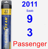 Passenger Wiper Blade for 2011 Saab 9-3 - Assurance