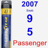 Passenger Wiper Blade for 2007 Saab 9-5 - Assurance