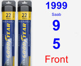 Front Wiper Blade Pack for 1999 Saab 9-5 - Assurance