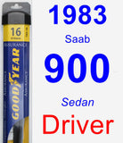 Driver Wiper Blade for 1983 Saab 900 - Assurance