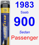 Passenger Wiper Blade for 1983 Saab 900 - Assurance