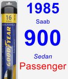 Passenger Wiper Blade for 1985 Saab 900 - Assurance