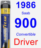 Driver Wiper Blade for 1986 Saab 900 - Assurance