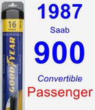 Passenger Wiper Blade for 1987 Saab 900 - Assurance