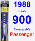 Passenger Wiper Blade for 1988 Saab 900 - Assurance