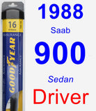 Driver Wiper Blade for 1988 Saab 900 - Assurance