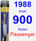 Passenger Wiper Blade for 1988 Saab 900 - Assurance