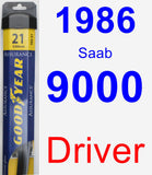 Driver Wiper Blade for 1986 Saab 9000 - Assurance