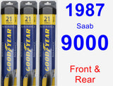Front & Rear Wiper Blade Pack for 1987 Saab 9000 - Assurance